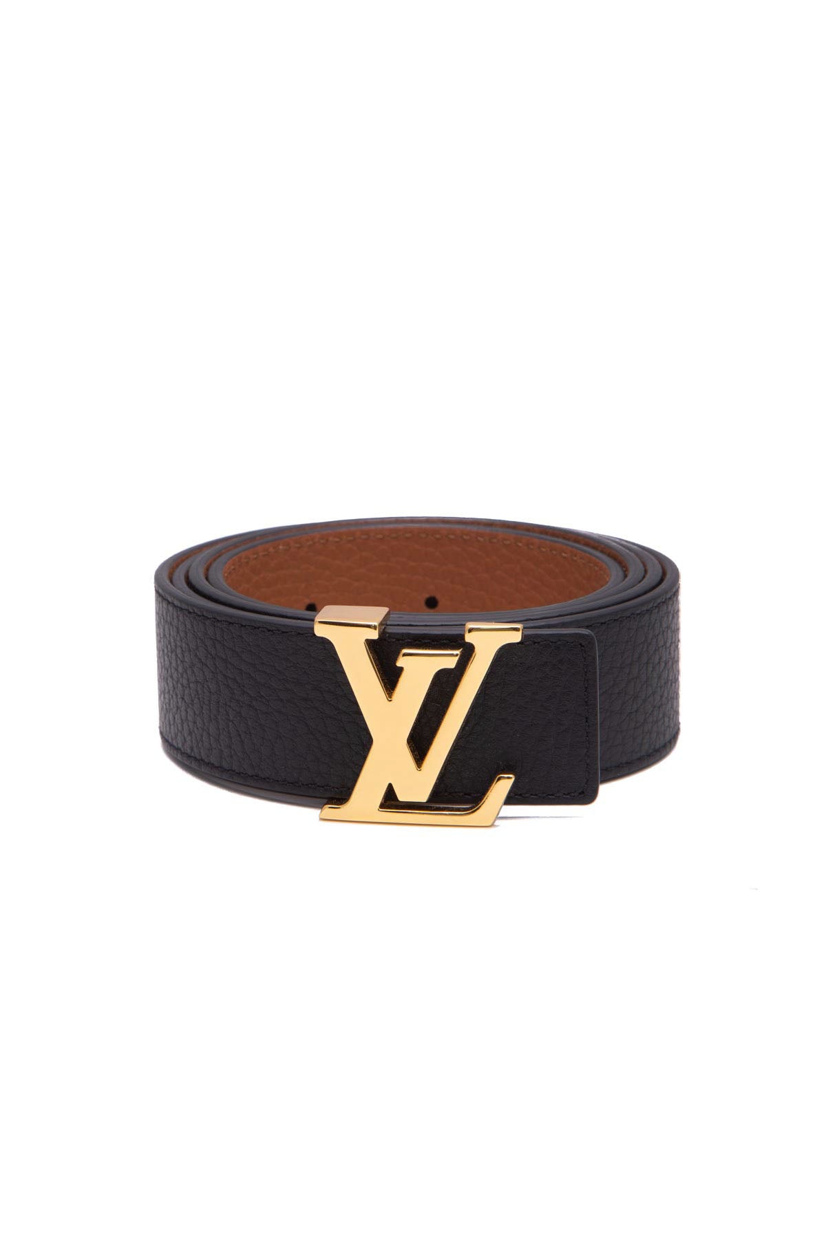 Louis Vuitton Belts [LV] (Black/Gray & Brown/Gold) - Size 34