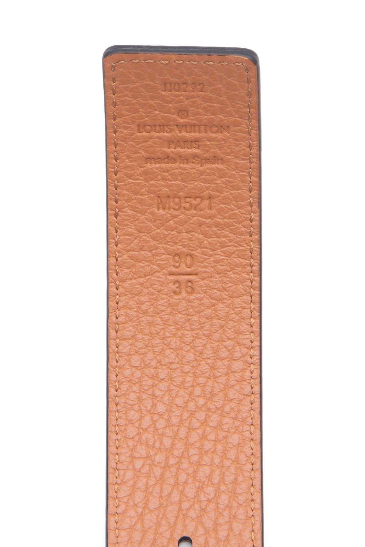 LV Initiales 40MM Reversible Belt Damier Azur/Leather Size 90/36