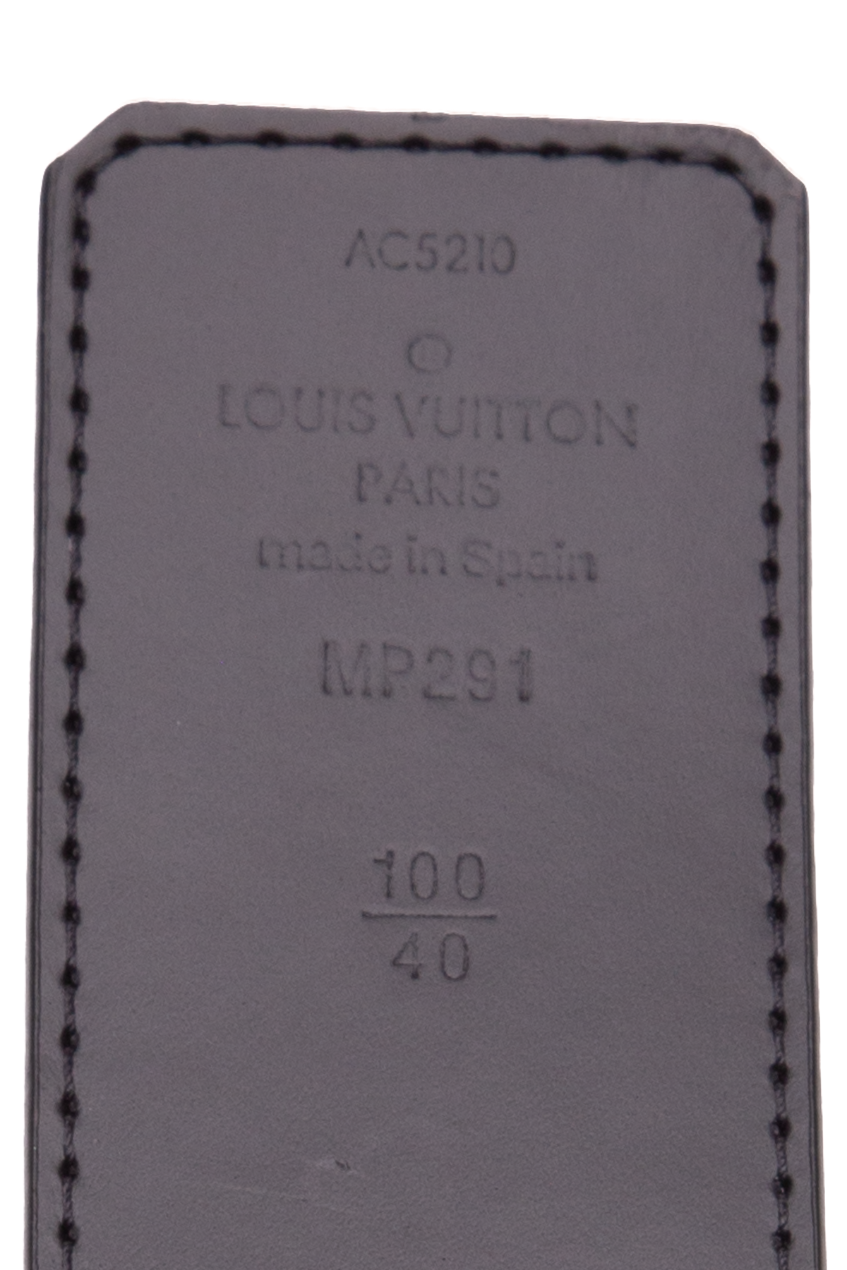 LOUIS VUITTON Ostrich 40MM Belt 100 40 Anthracite 1201662