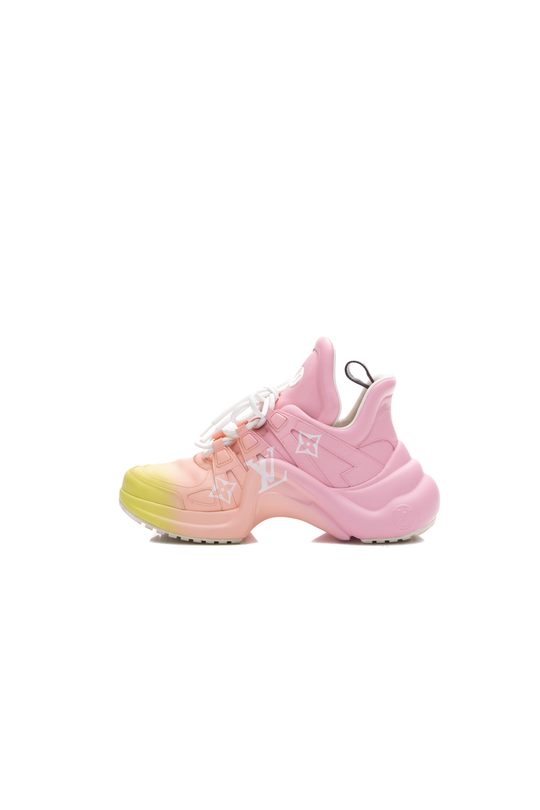 Louis Vuitton Archlight Sneakers in Pink & Gold