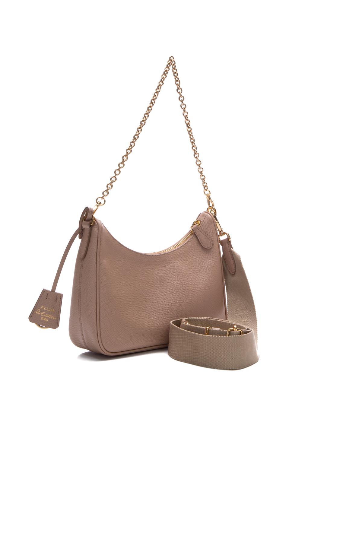 Prada Multi-Pochette Bag Nylon Re-Edition 2005 in Beige - Fashion Blog