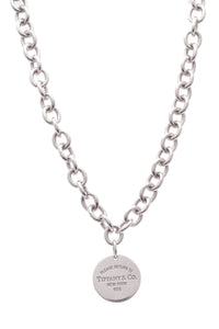 tiffany and co round tag necklace