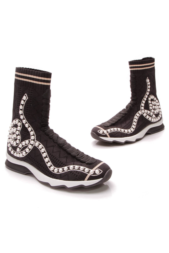 Fendi Pearl Rockoko Sock High-Top 