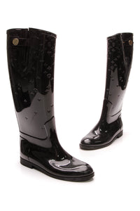 black louis vuitton rain boots