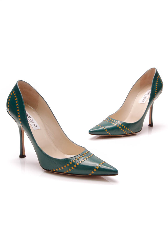 Jimmy Kitty Pumps - Emerald Size 41 – Couture USA