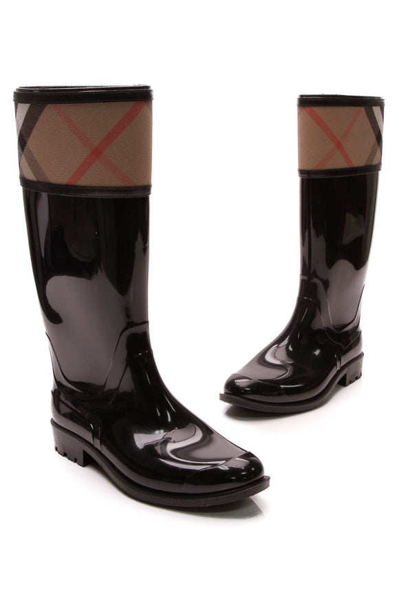 Burberry Crosshill Rain Boots - Rubber 