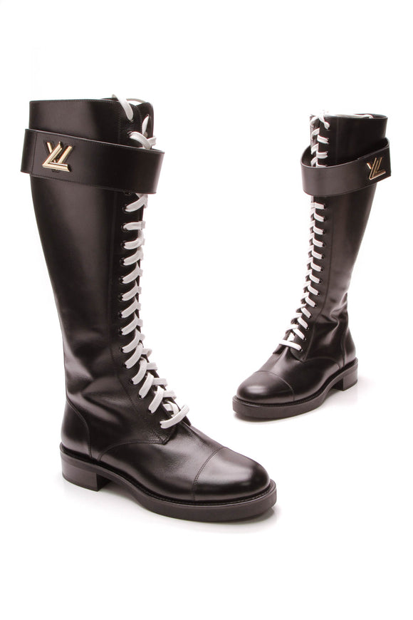 rådgive håber reform Louis Vuitton Wonderland Knee High Boots - Black Size 40 – Couture USA