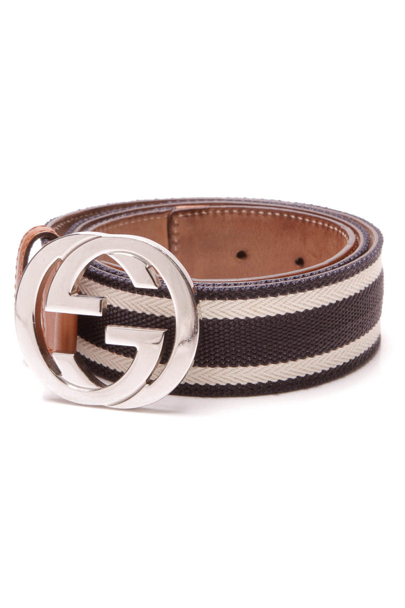 gucci belt striped