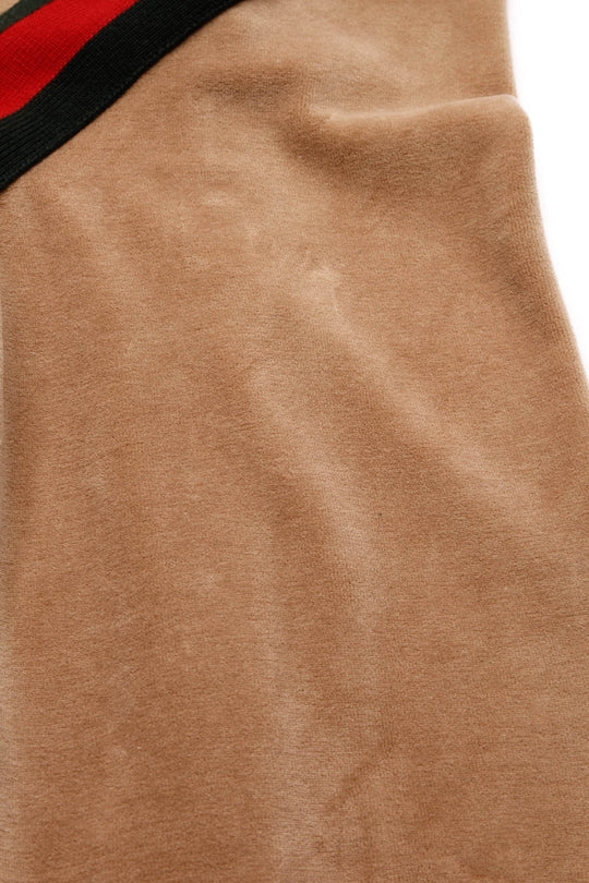 Gucci Embroidered Dapper Dan Velour Sweatshirt - Camel Size Small - Couture  USA