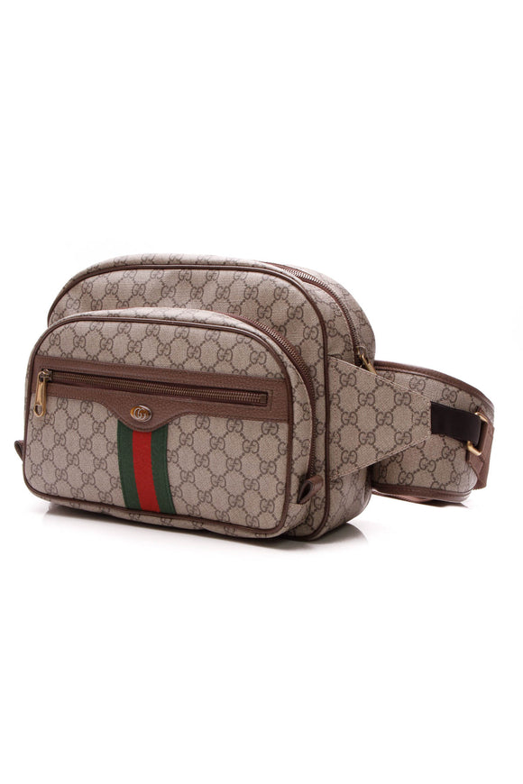 ophidia gg supreme canvas belt bag