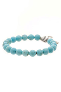 David Yurman Turquoise Spiritual Beads Bracelet - Silver