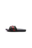 Gucci Web Bow Slide Sandals - Black Size 40