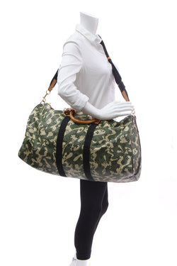 LOUIS VUITTON Monogram Camouflage Keepall 55 Travel Duffle Bag For Sale at  1stDibs