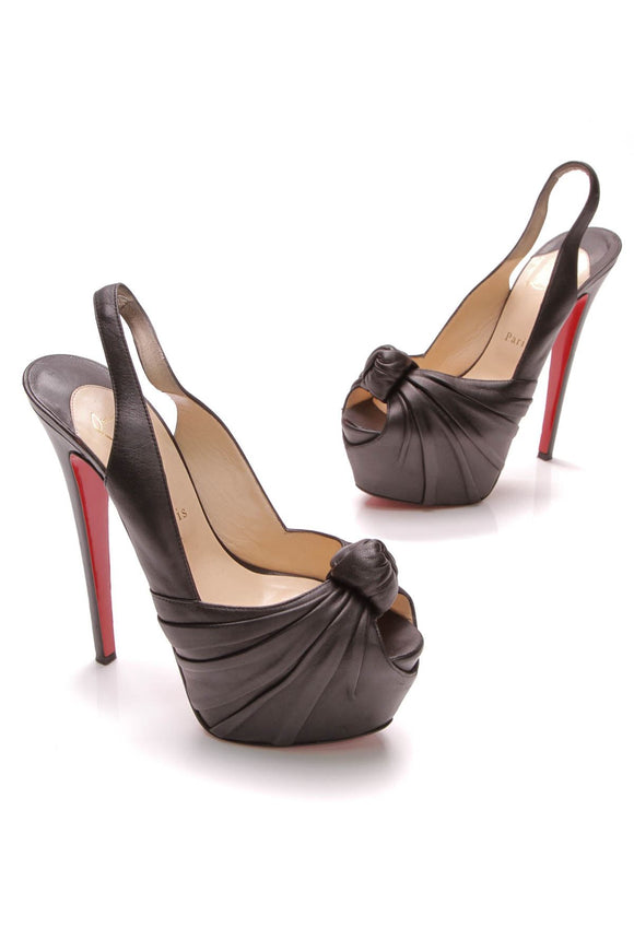 louboutin black platform heels