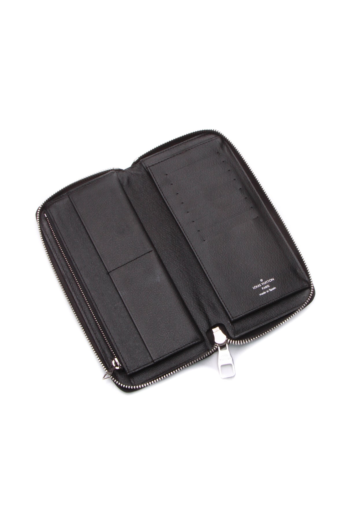 Men's Leather Wallet Black : 1222-vt