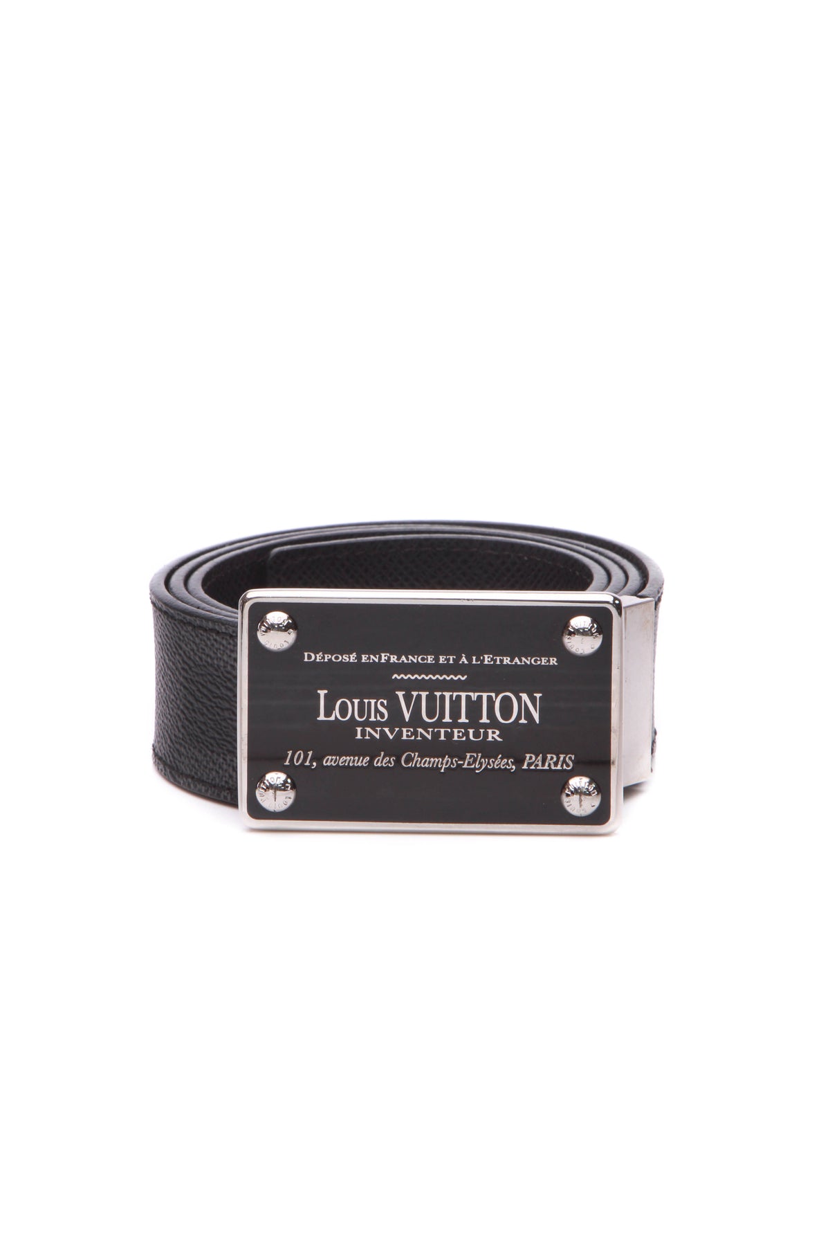 Louis Vuitton Damier graphite belt size 32-34, Men's Fashion
