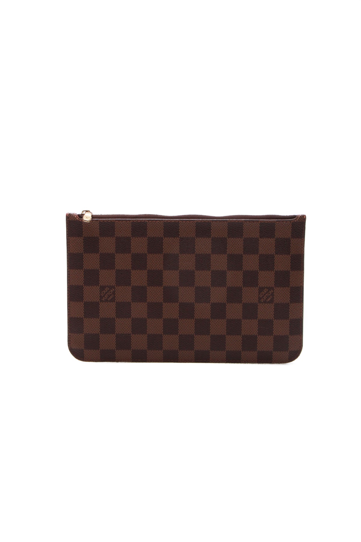 LOUIS VUITTON NEVERFULL POUCH CLUTCH WRISTLET DAMIER EBENE