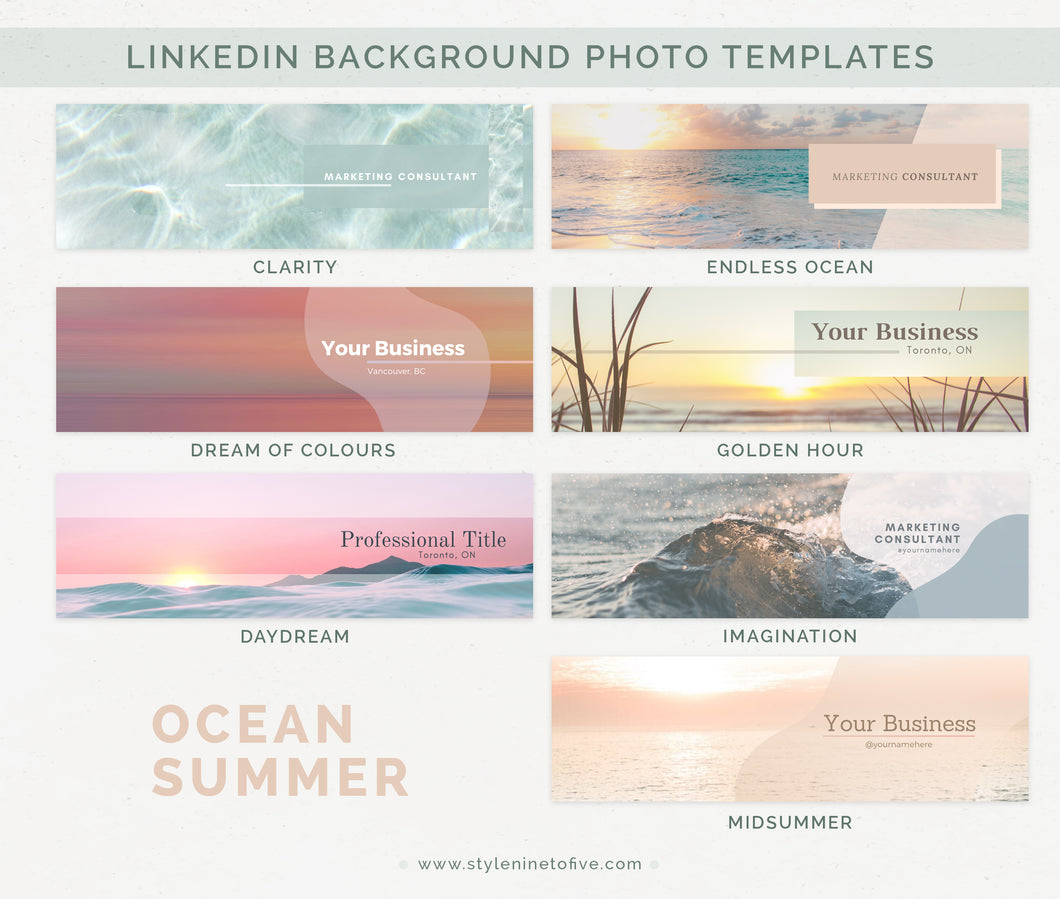 LINKEDIN BACKGROUND PHOTO TEMPLATES – Style Nine to Five