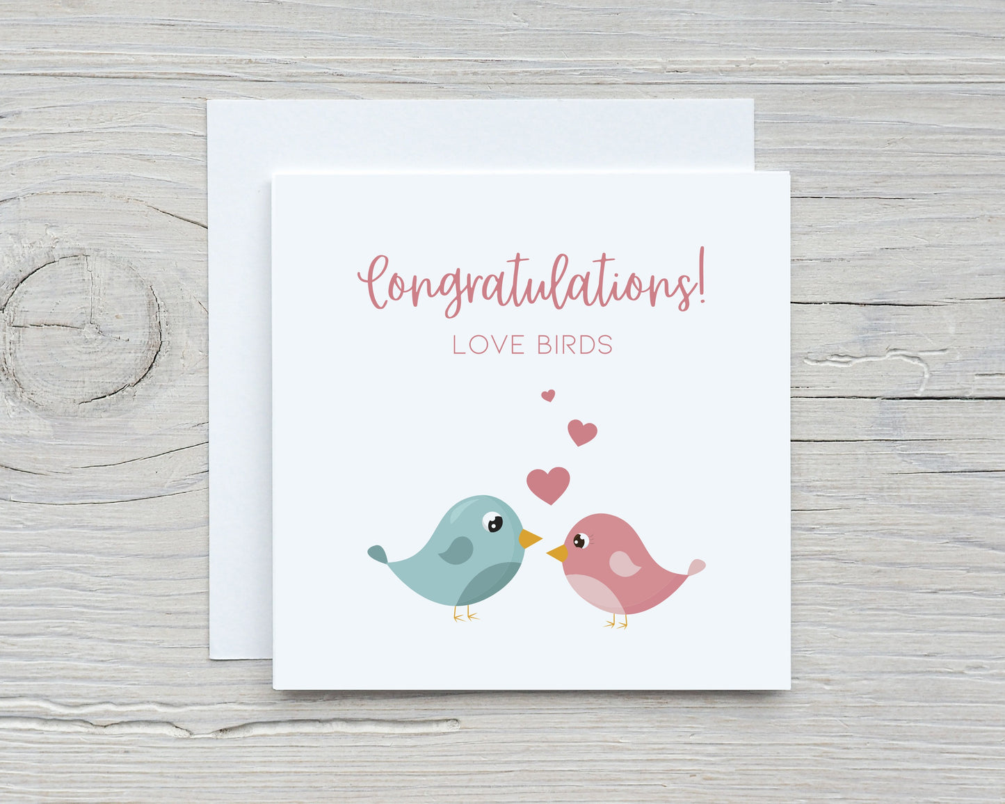 Wedding Card | Engagement | Congratulations Love Birds Card ...