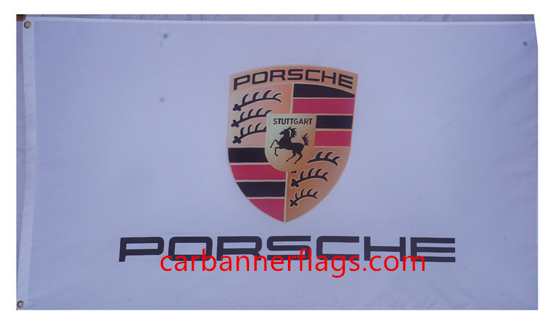 Porsche Flag-3x5 Banner-100% polyester-2 sided