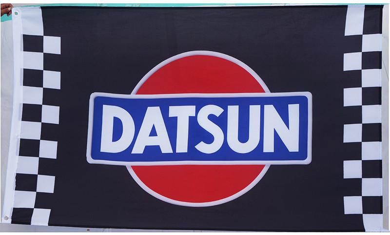Nissan Datsun Flag-3x5 Banner-2 Metal Grommets Checkered Nissan Datsun ...