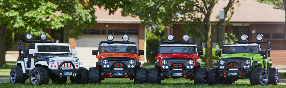 2 Seater Jeep Truck 12V Electric Kids Ride On Car with Parental Remote Control, Voltz Toys