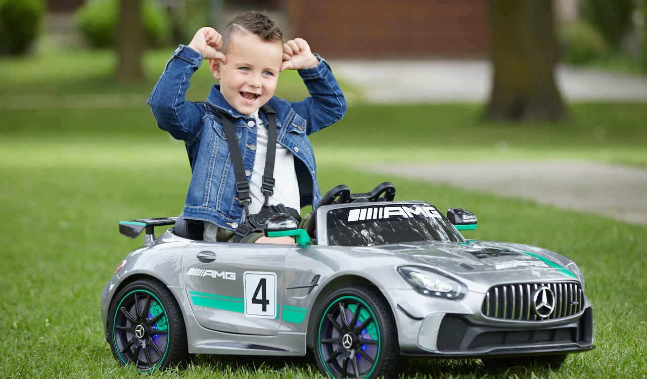 Voiture électrique motorisée Mercedes-Benz AMG GT4 6V/12V, Voltz Toys