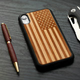 American Flag Engraved Wooden Case for iPhone - LIMITED77