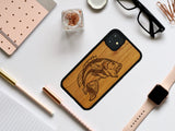 Bass Fish Wooden Unique Carved Case for Apple iPhone - LIMITED77