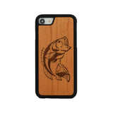 Bass Fish Wooden Unique Carved Case for Apple iPhone - LIMITED77