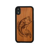 Bass Fish Wooden Unique Carved Case for Apple iPhone - LIMITED77