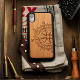 Compass Unique carved Wooden Case for iPhone - LIMITED77