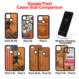 Google Pixel Case Wooden Kanagawa Great Wave Design