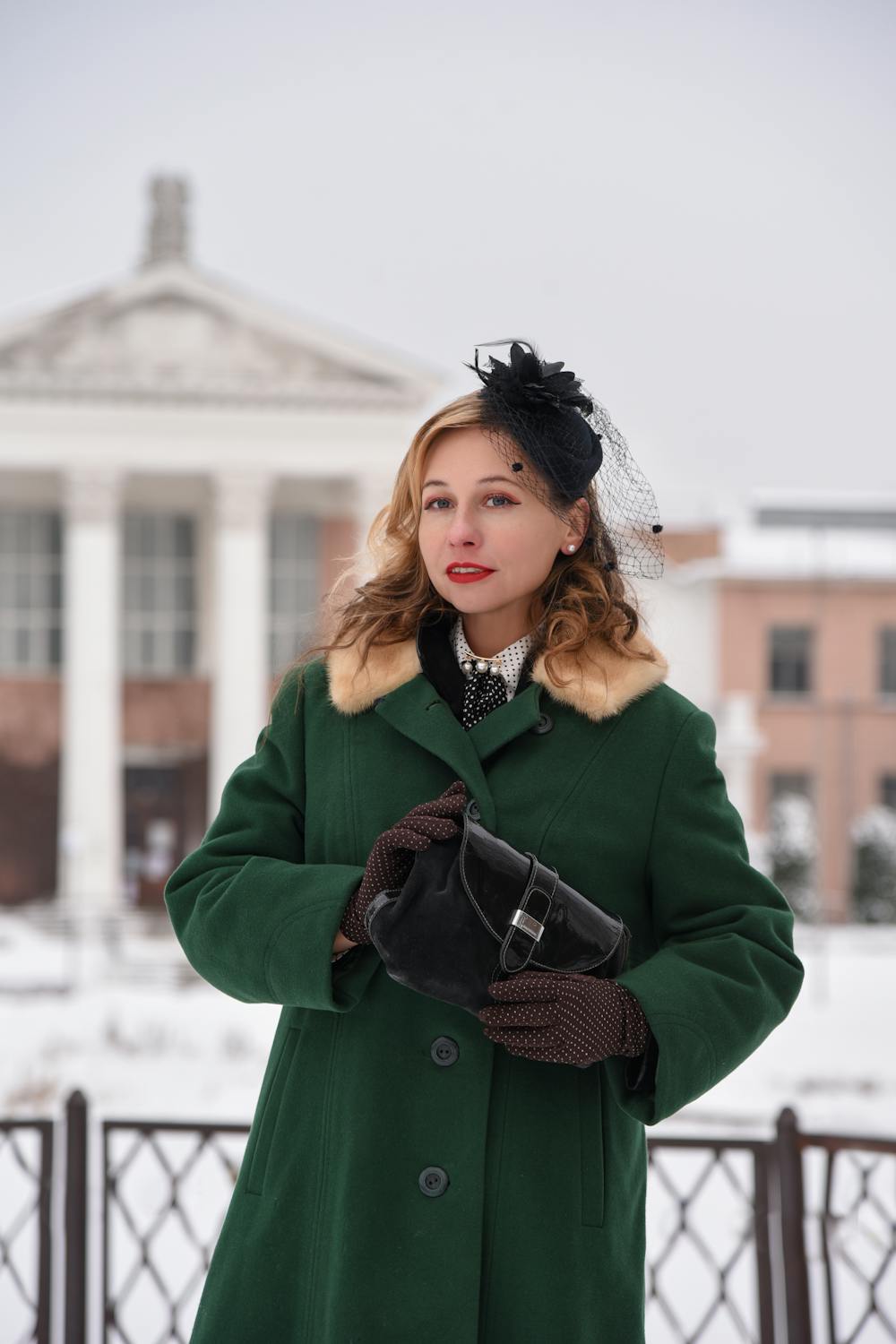 Wearing Hunter boots in the snow - gloves