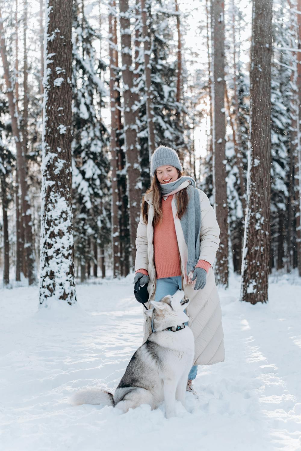 Wearing Hunter boots in the snow - winter coat