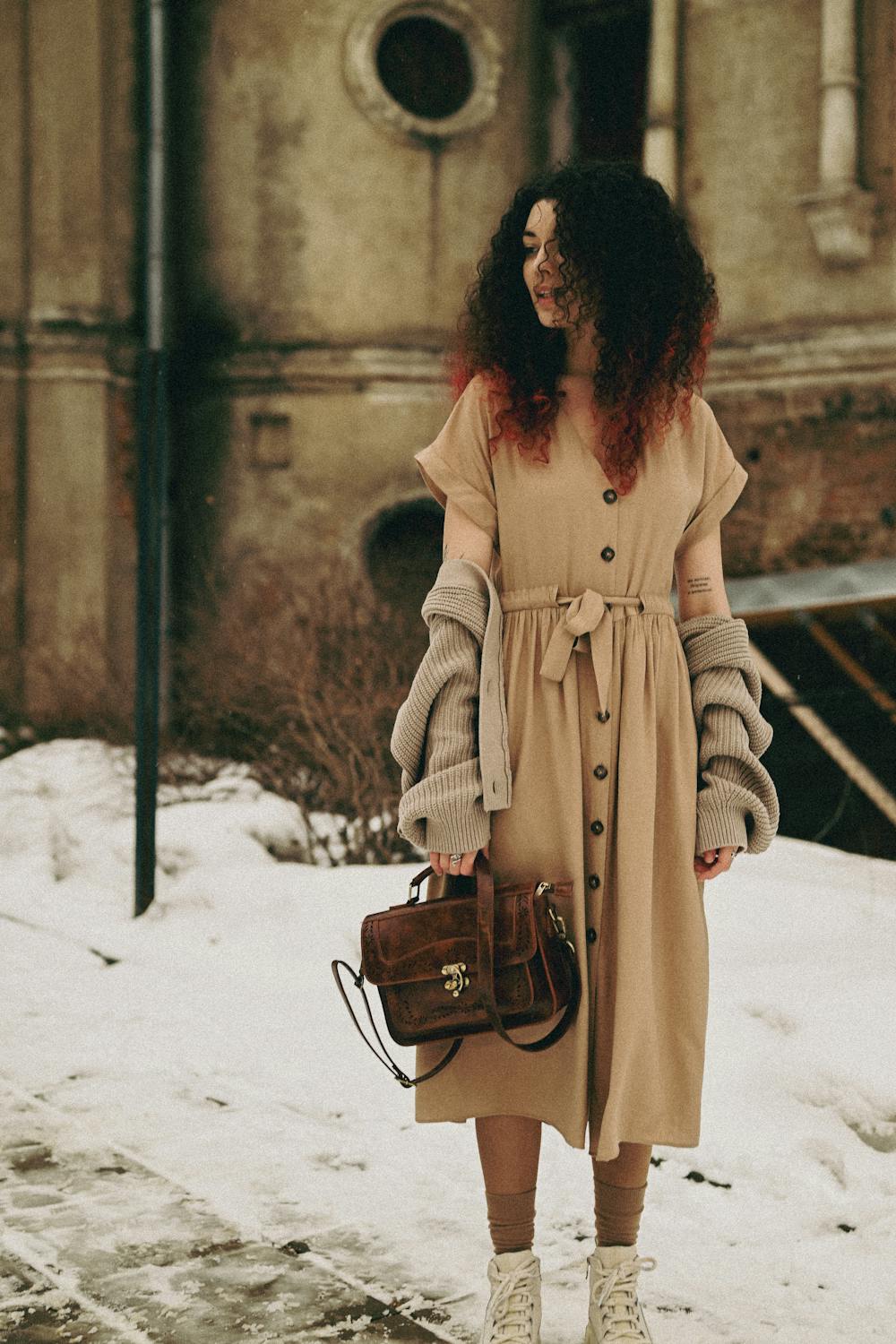 Can you wear Timberlands in the rain? belted dress