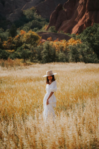 Cowboy hat and sundress  