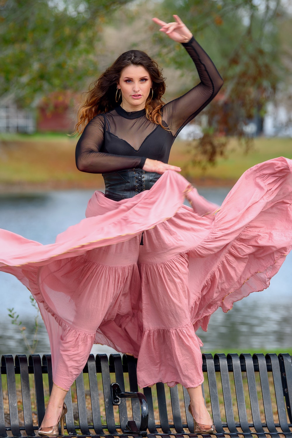 pink skirt outfits 2023 flamenco