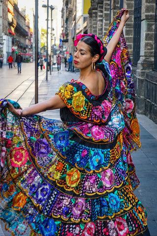 Layered sequins samba dance wear