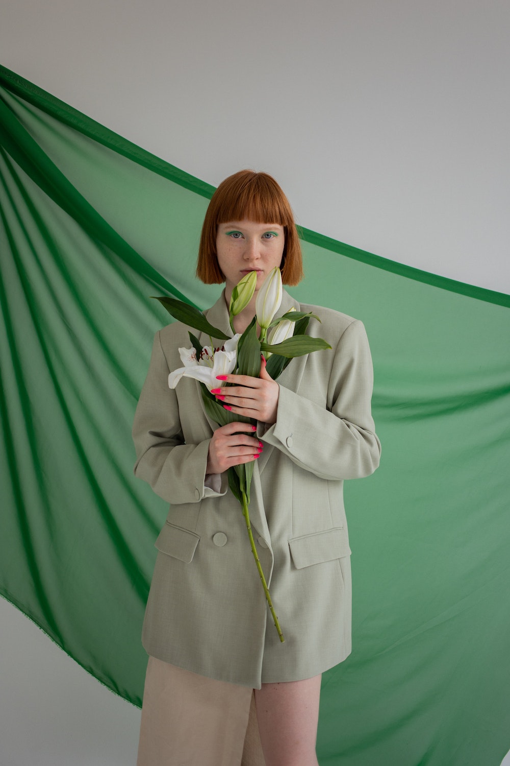 Slip dress and linen blazer