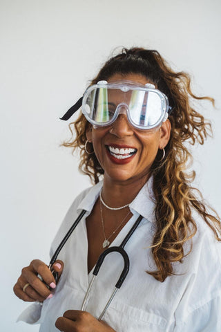Safety glasses medical assistant outfits