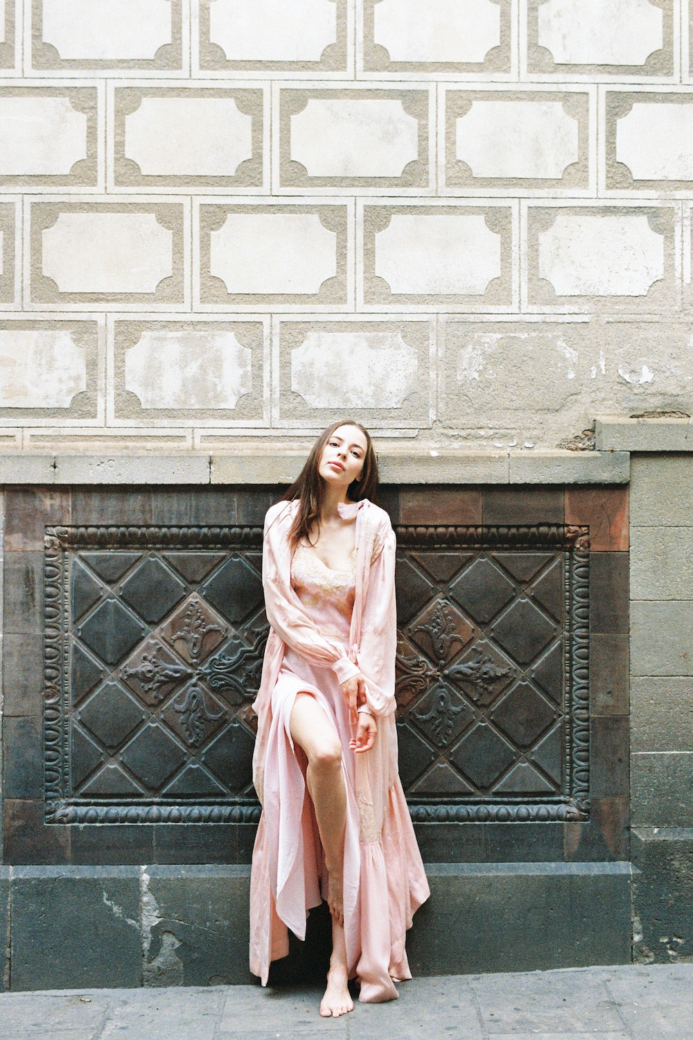 pink slip dress fashion layers