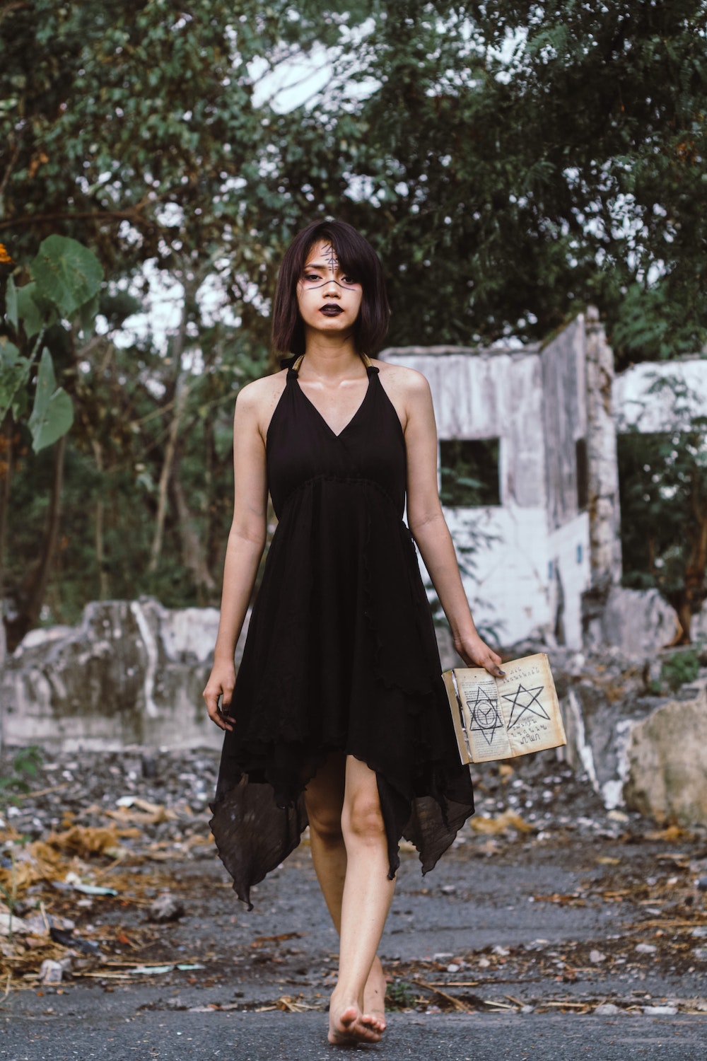 haunted house fashion witchy LBD