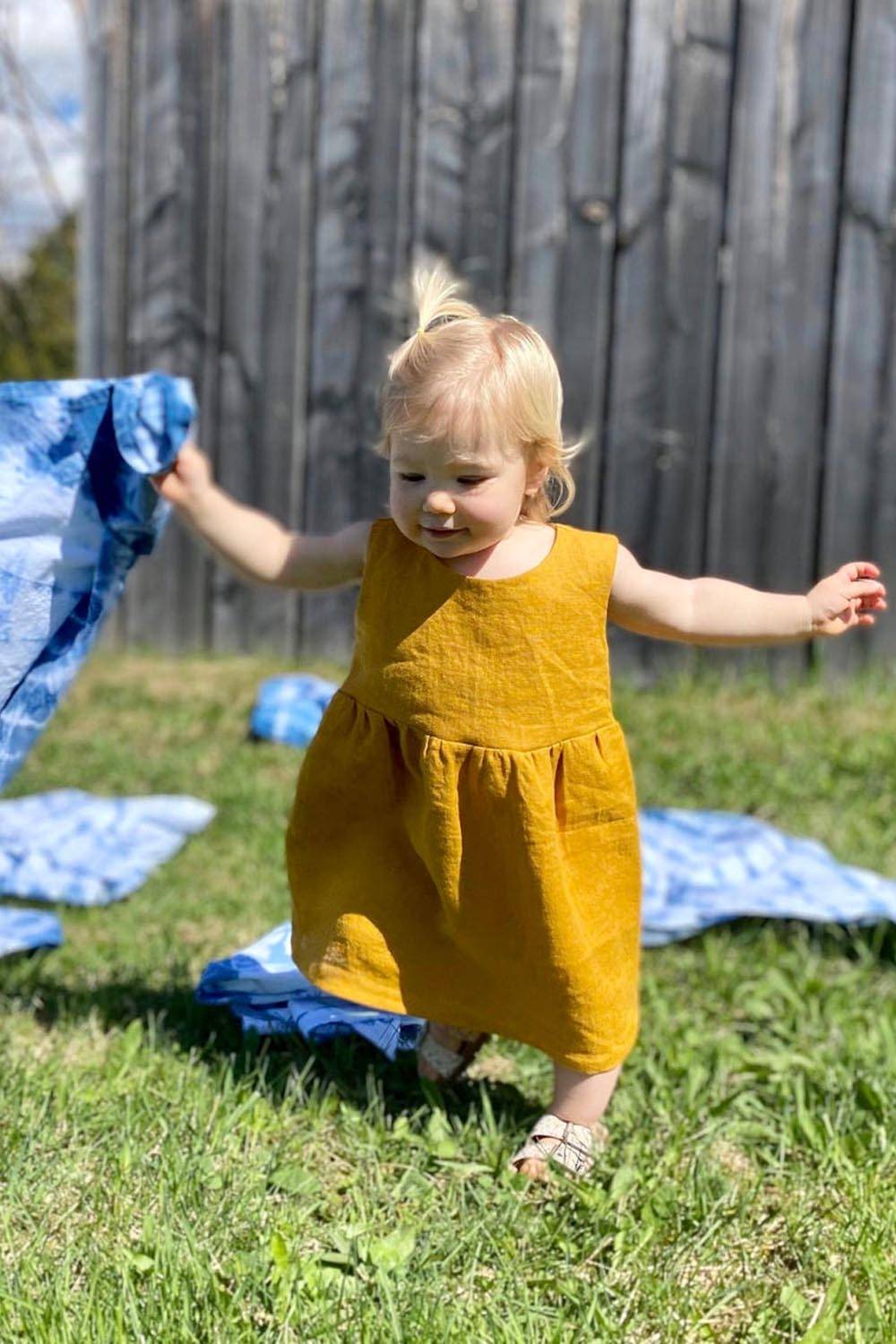 etsy baby girls linen dress