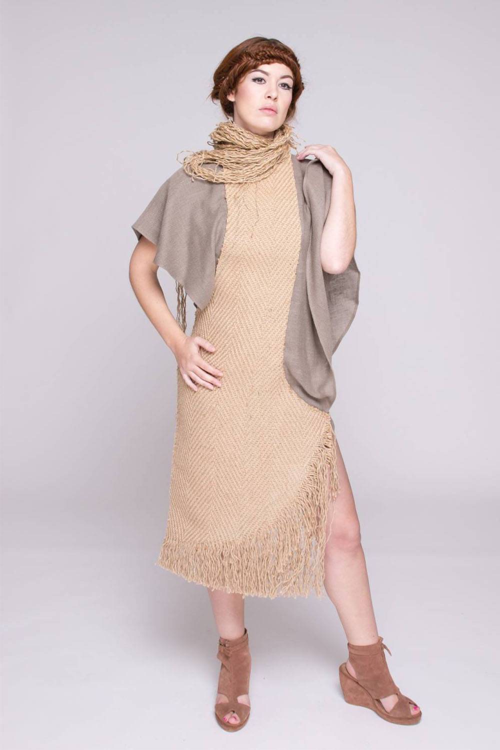 jute fabric women dress