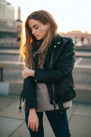 how to dress parisian faux-leather jacket