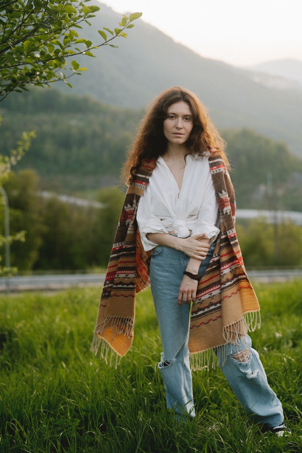 Hippie fashion style scarves