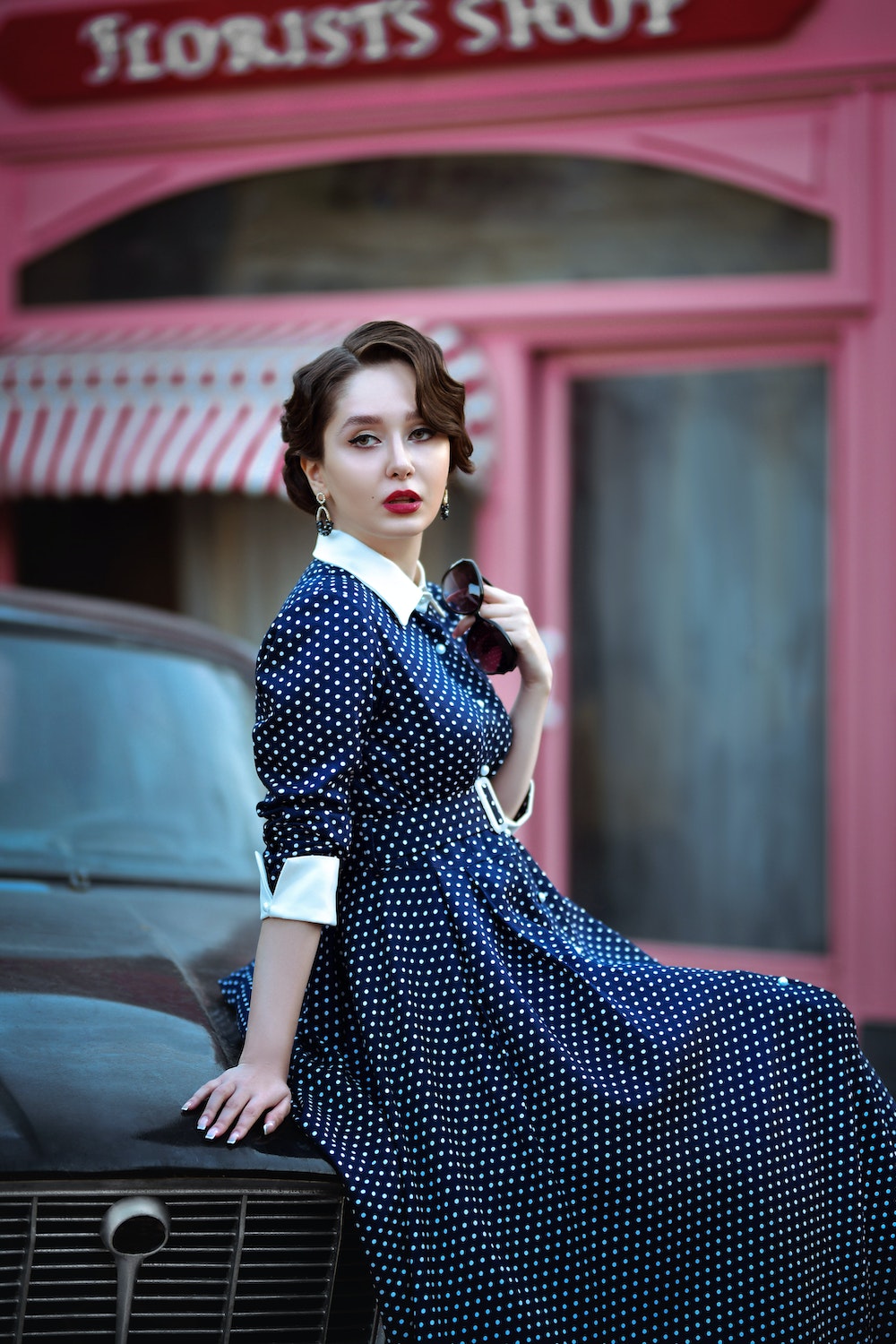 1950 fashion in 2023 polka dot dress