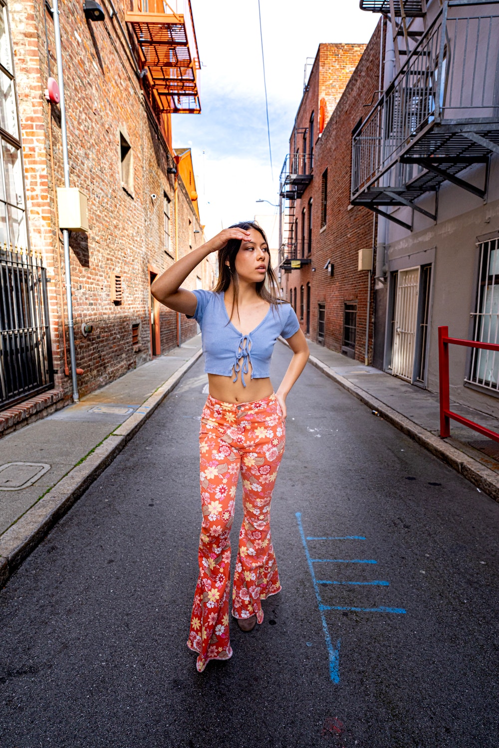 Hippie fashion style flares