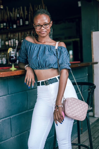 pin-up style off shoulder blouse